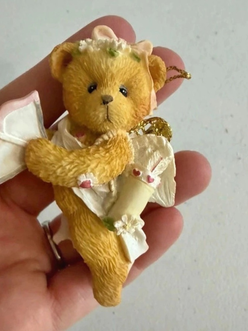 Cherished Teddies Valentines Day  Flying Cupid Ornament Girl